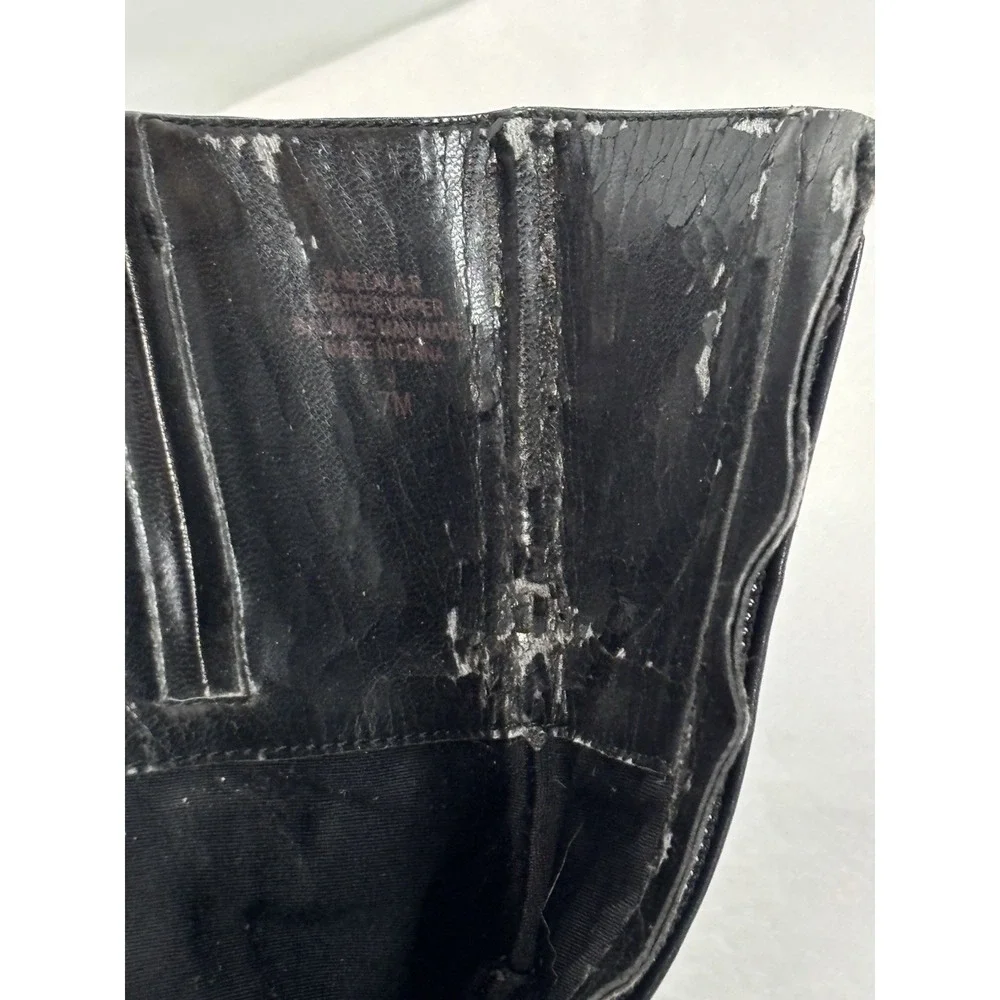 Vtg Y2K Nine West Square Toe Boots Women's 7 M Black Ankle Block Heel Witchy